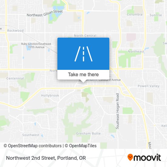 Northwest 2nd Street map