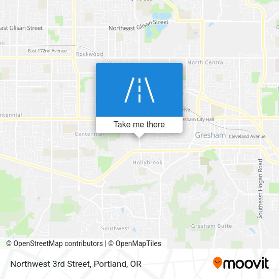 Northwest 3rd Street map