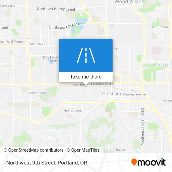 Northwest 9th Street map