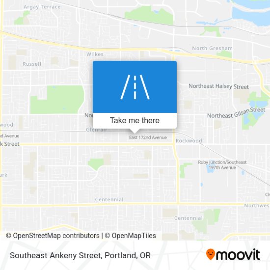Southeast Ankeny Street map