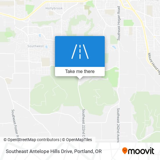 Southeast Antelope Hills Drive map