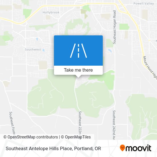 Southeast Antelope Hills Place map