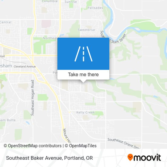 Southeast Baker Avenue map