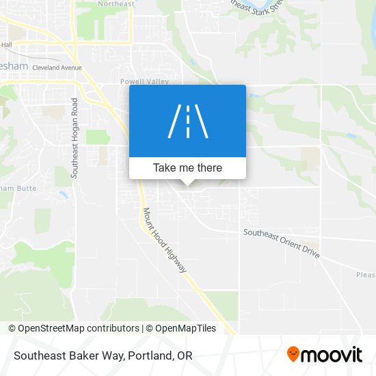 Southeast Baker Way map