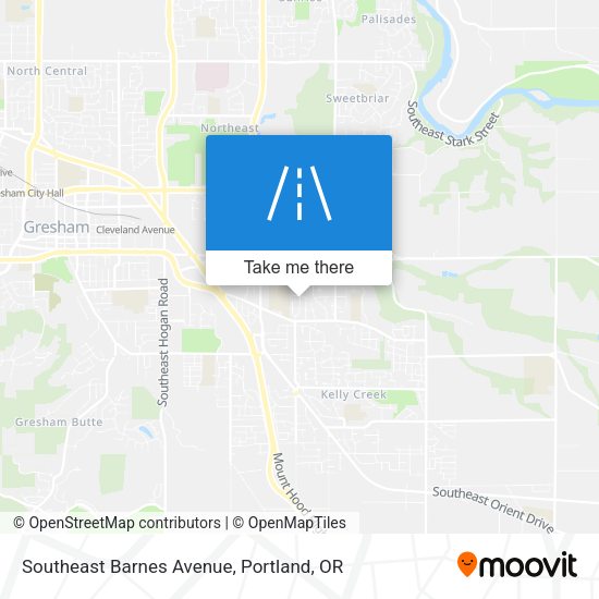 Southeast Barnes Avenue map