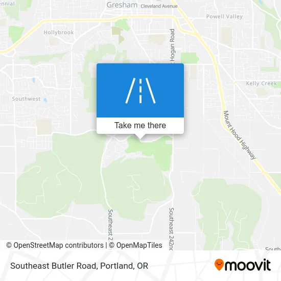 Southeast Butler Road map