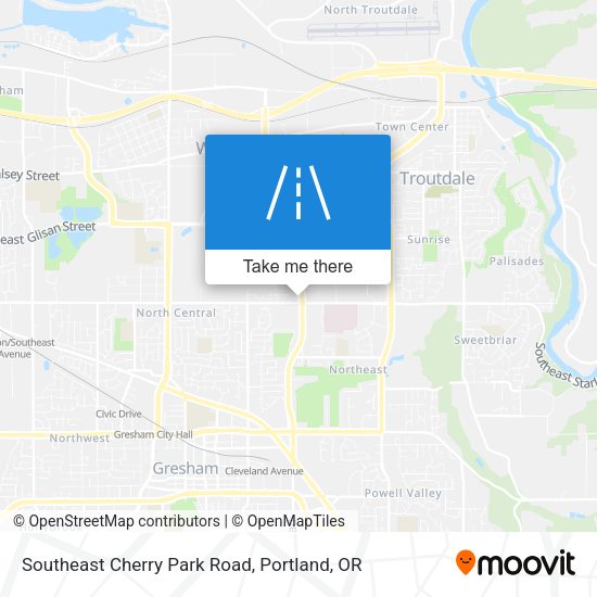 Southeast Cherry Park Road map