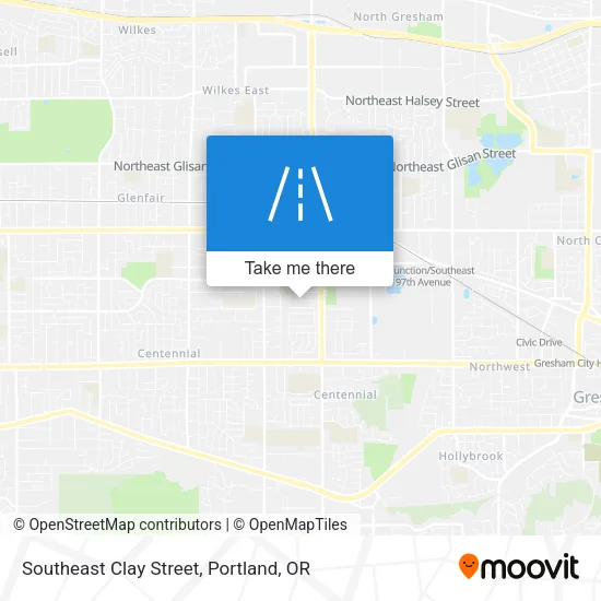 Southeast Clay Street map
