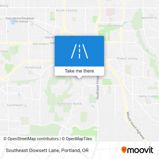 Southeast Dowsett Lane map