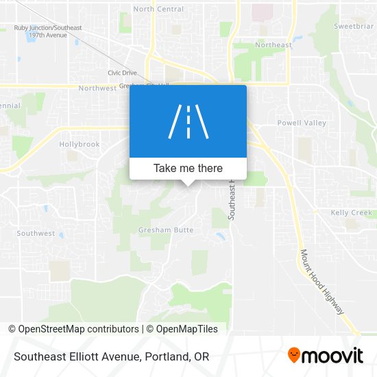 Southeast Elliott Avenue map