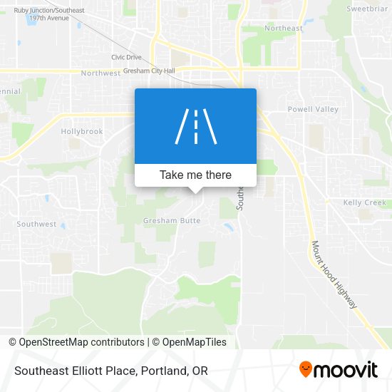 Southeast Elliott Place map