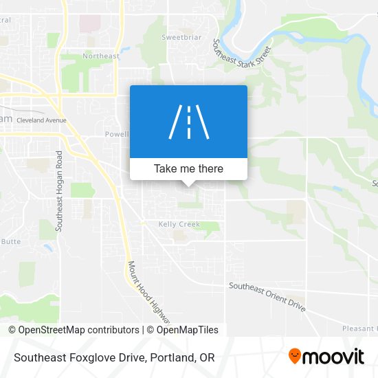 Southeast Foxglove Drive map