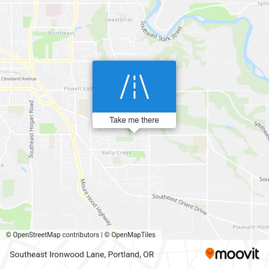 Southeast Ironwood Lane map