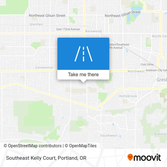 Southeast Kelly Court map