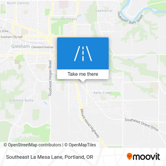 Southeast La Mesa Lane map