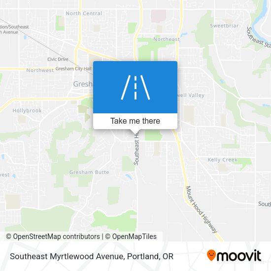 Southeast Myrtlewood Avenue map