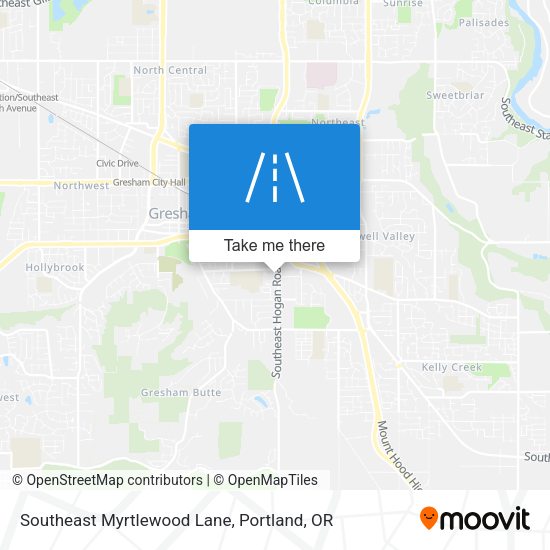 Southeast Myrtlewood Lane map