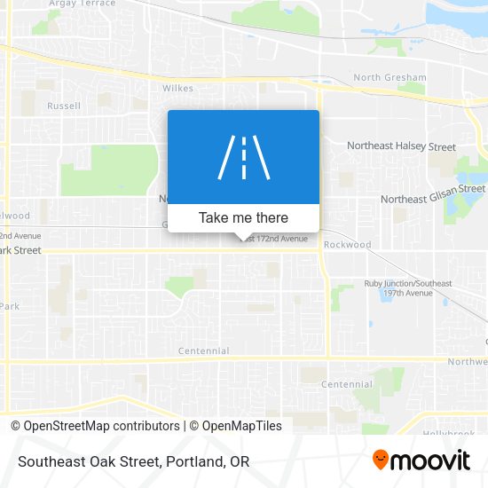 Southeast Oak Street map