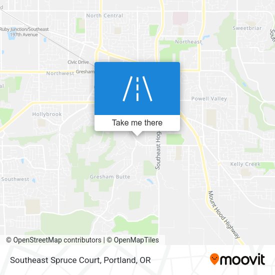 Southeast Spruce Court map