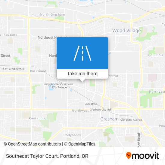 Southeast Taylor Court map
