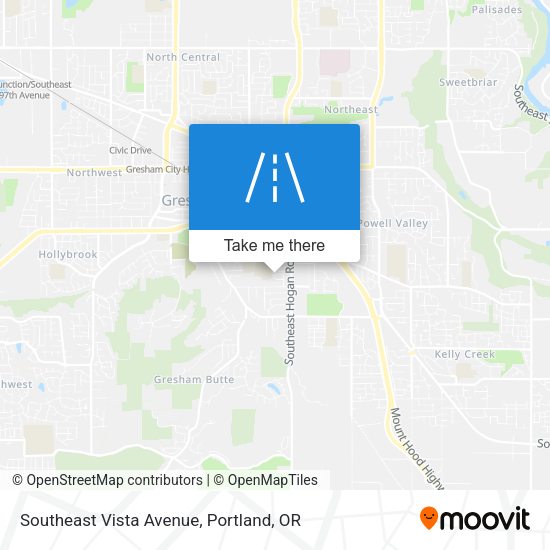 Southeast Vista Avenue map