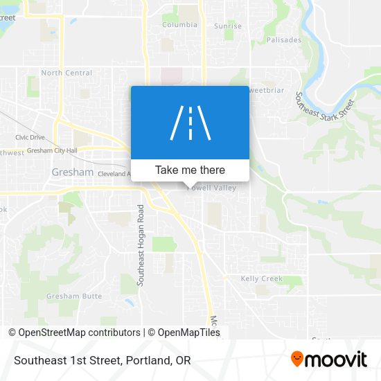 Southeast 1st Street map
