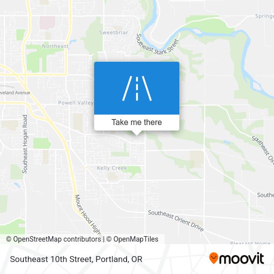 Southeast 10th Street map