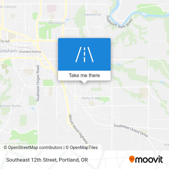 Southeast 12th Street map