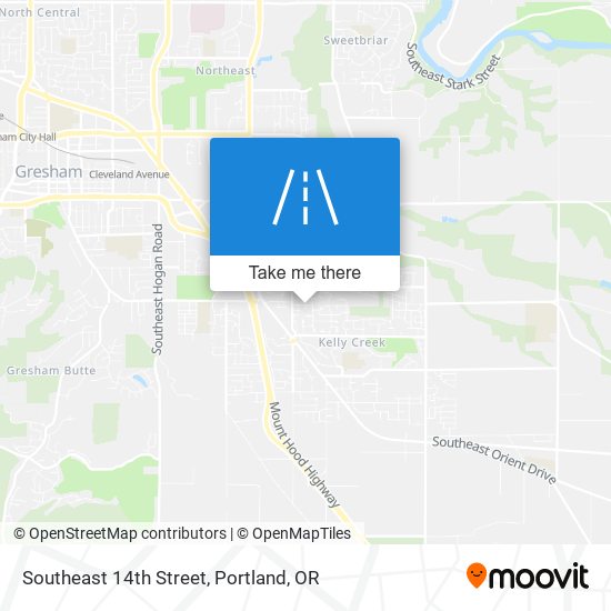 Southeast 14th Street map