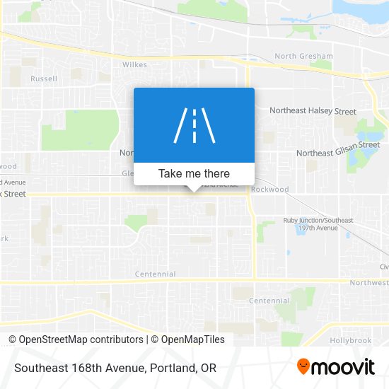 Southeast 168th Avenue map