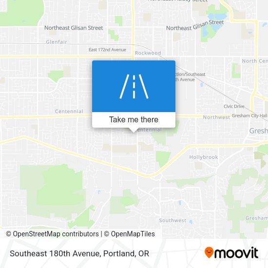 Southeast 180th Avenue map