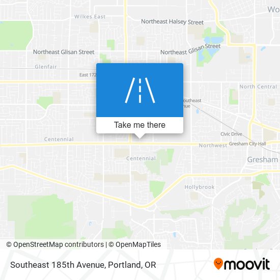 Mapa de Southeast 185th Avenue