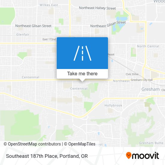 Southeast 187th Place map