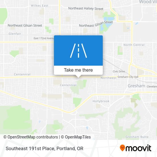 Southeast 191st Place map