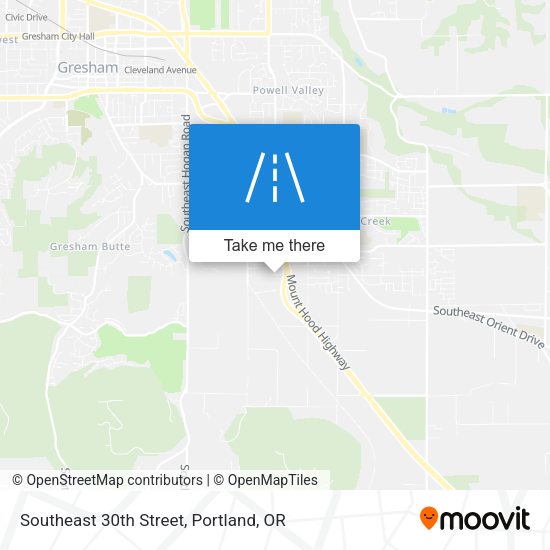 Southeast 30th Street map