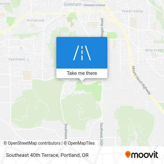 Southeast 40th Terrace map