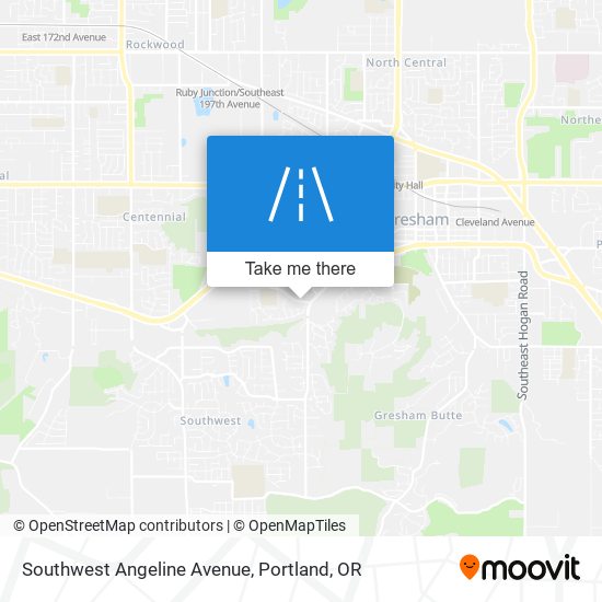 Southwest Angeline Avenue map