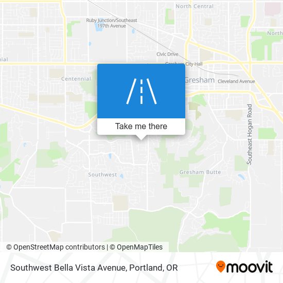 Southwest Bella Vista Avenue map