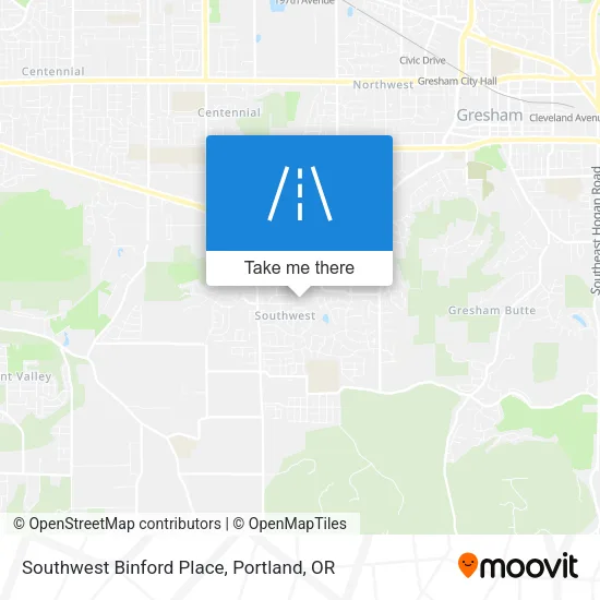 Southwest Binford Place map