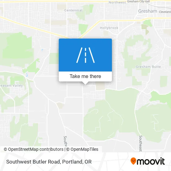 Southwest Butler Road map