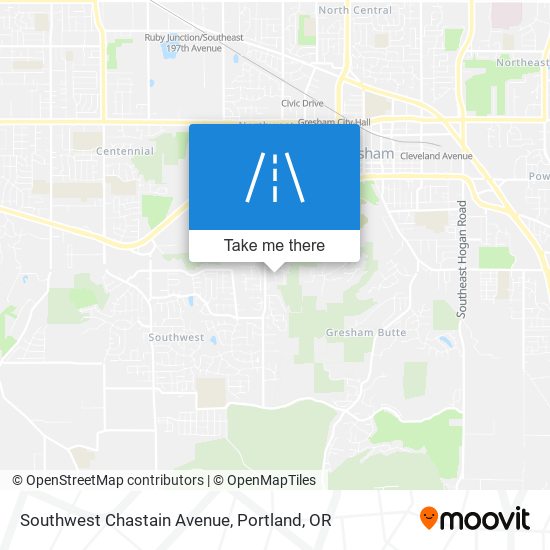 Southwest Chastain Avenue map