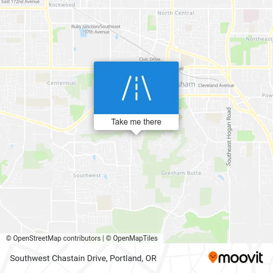 Southwest Chastain Drive map