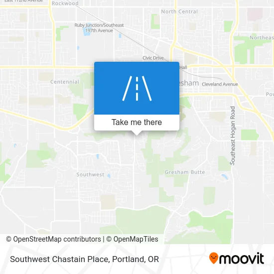 Southwest Chastain Place map