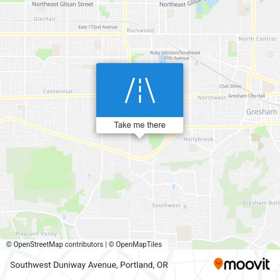 Mapa de Southwest Duniway Avenue