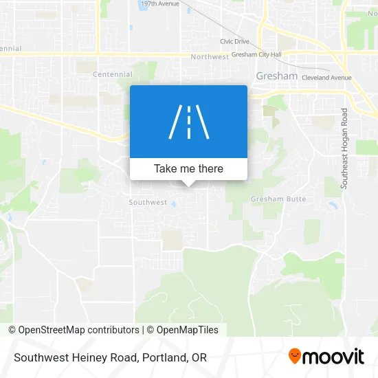 Southwest Heiney Road map