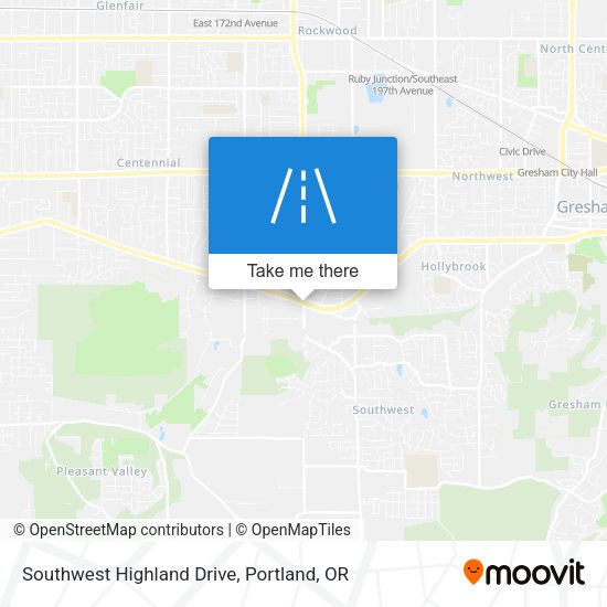Southwest Highland Drive map