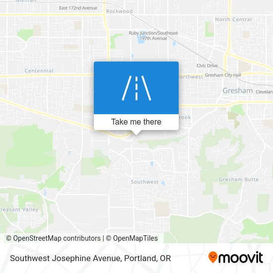 Southwest Josephine Avenue map