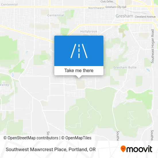 Southwest Mawrcrest Place map
