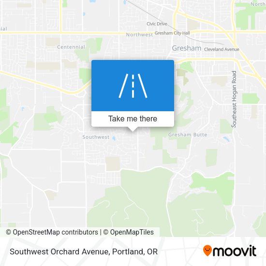 Mapa de Southwest Orchard Avenue