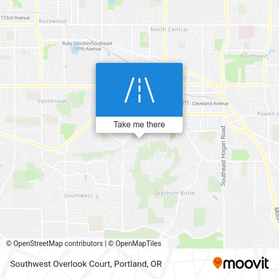 Southwest Overlook Court map